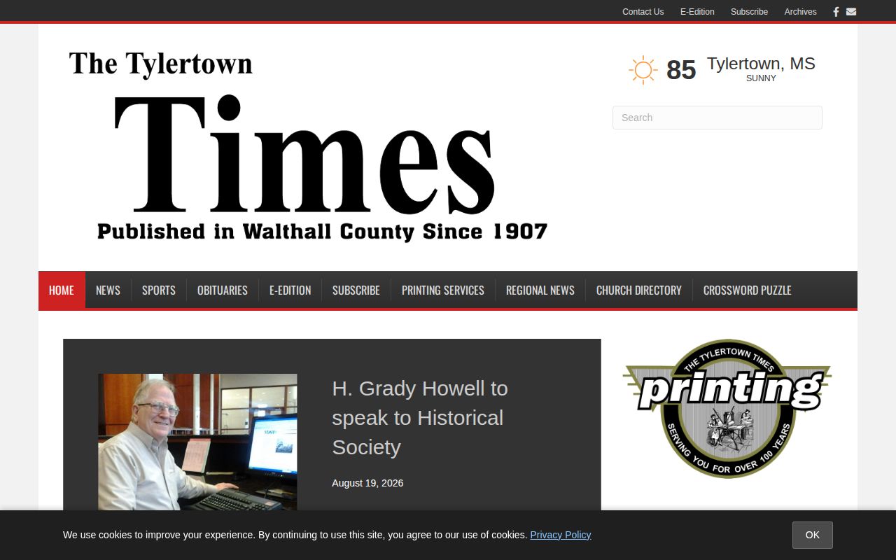 Walthall County arrest-news source, Tylertown Times local news homepage